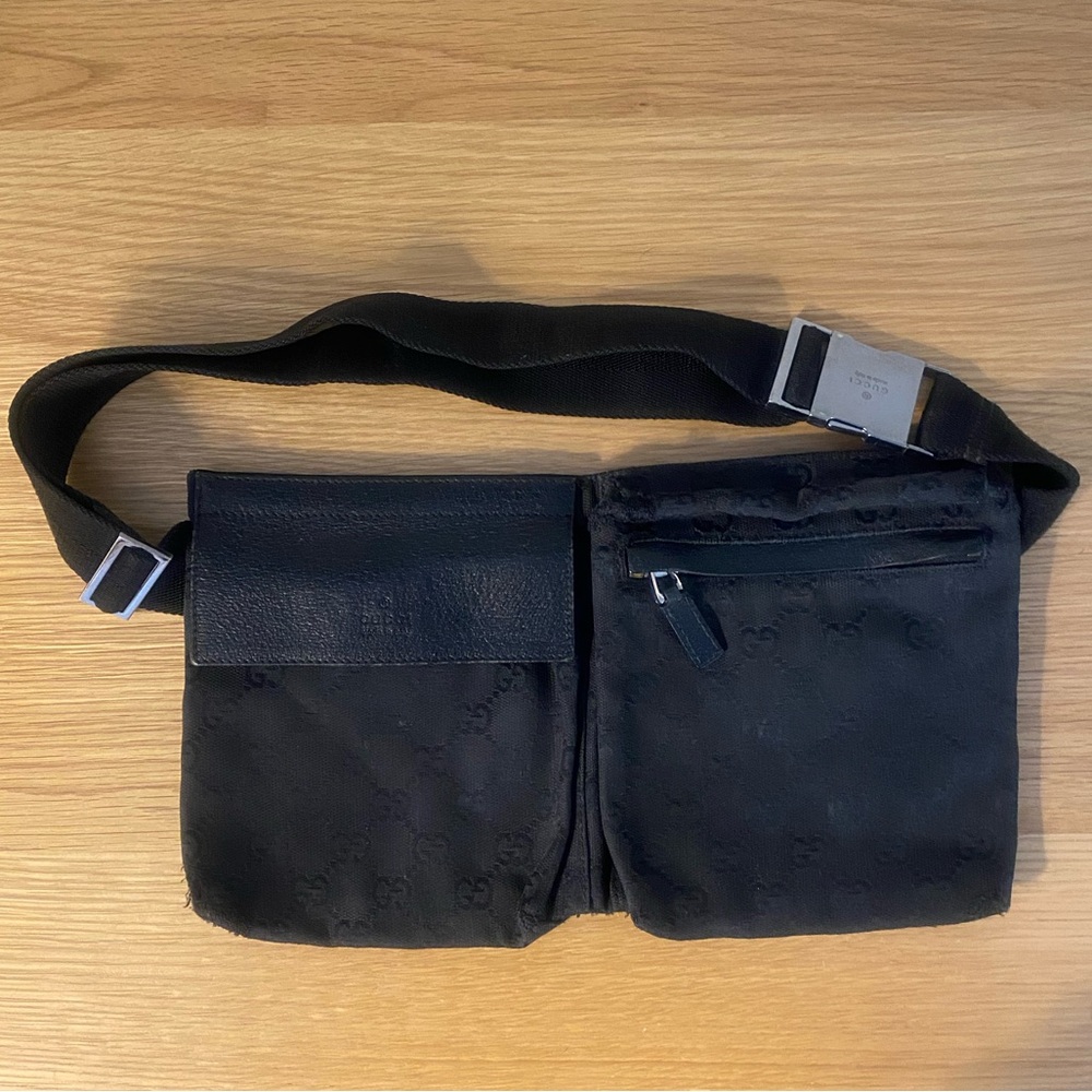 Gucci Black GG Belt Bag